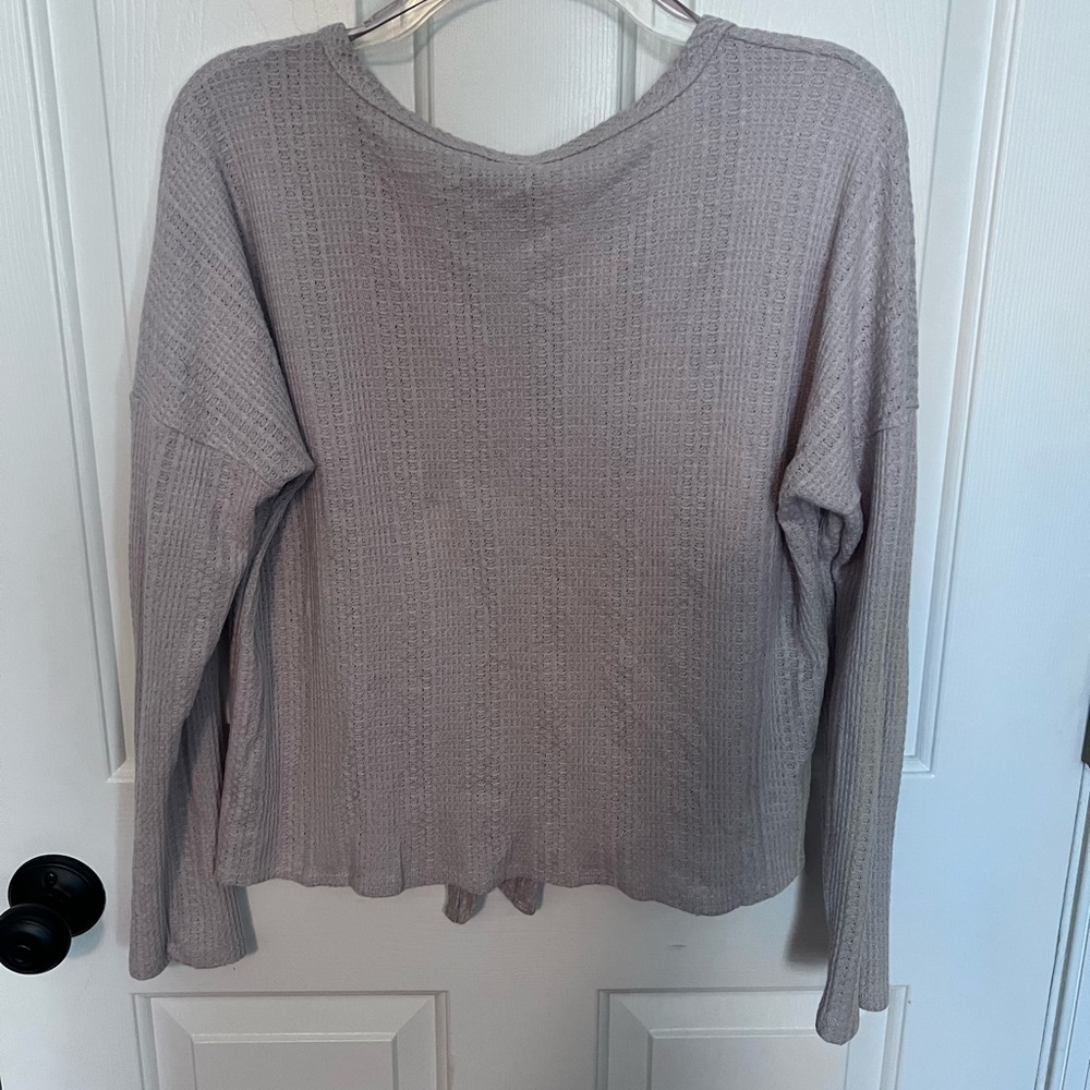 Paper Crane Lilac Tie-Front Cardigan - Picture 2 of 3